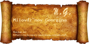 Milovánov Georgina névjegykártya